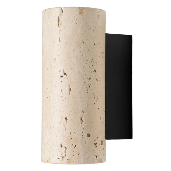 Naturalna ścienna lampa Tek W0425 tubka kamień naturalny