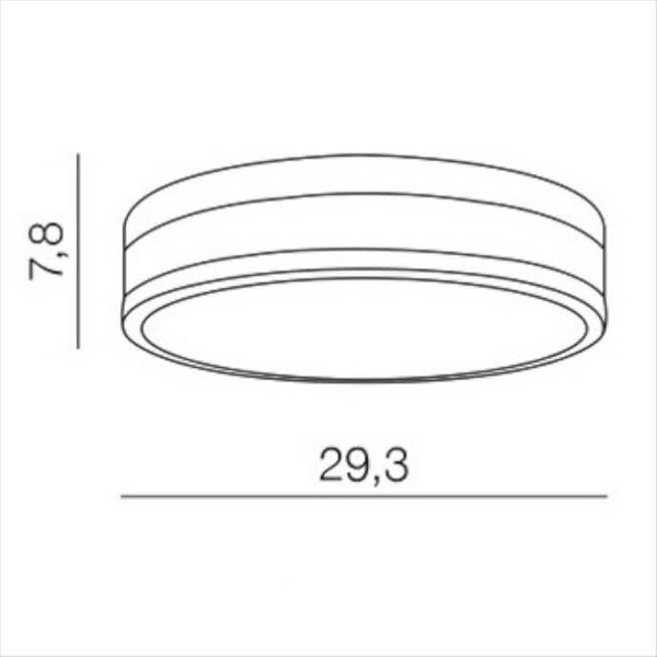 Czarna lampa przysufitowa Kari LED 18W 3000k do przedpokoju