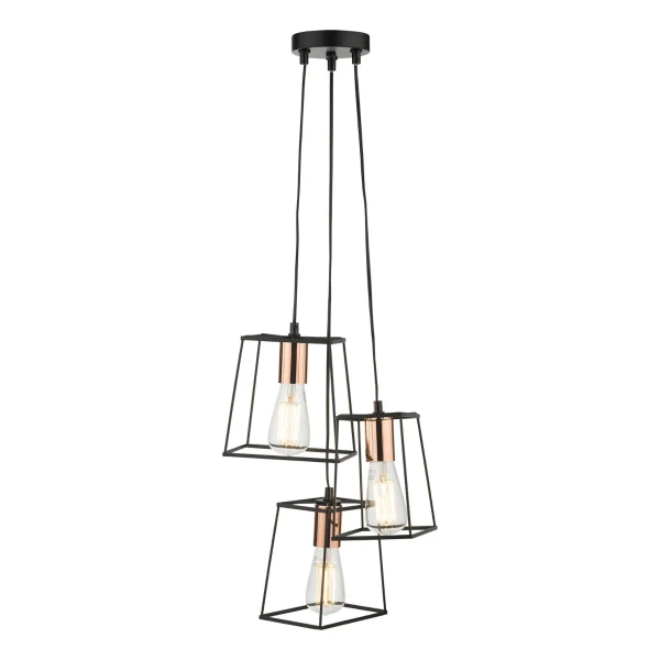 Zwisająca lampa nad stół Tower TOW0322 loftowa czarna miedziana