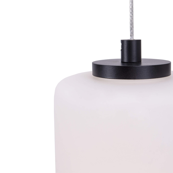 Ledowa lampa wisząca Akiko do przedpokoju 23W 3000K czarna biała