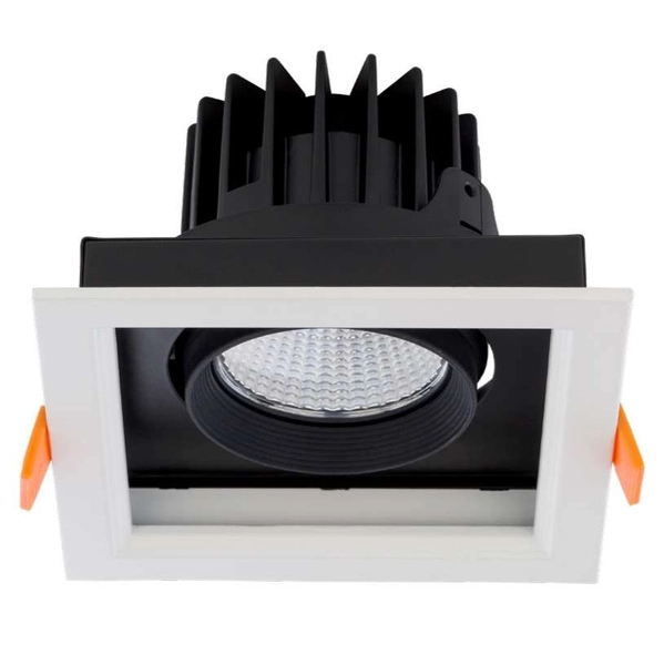 Regulowana LAMPA sufitowa DIA 8721 Nowodvorski wpust OPRAWA metalowa LED 18W 4000K kwadratowa biała czarna