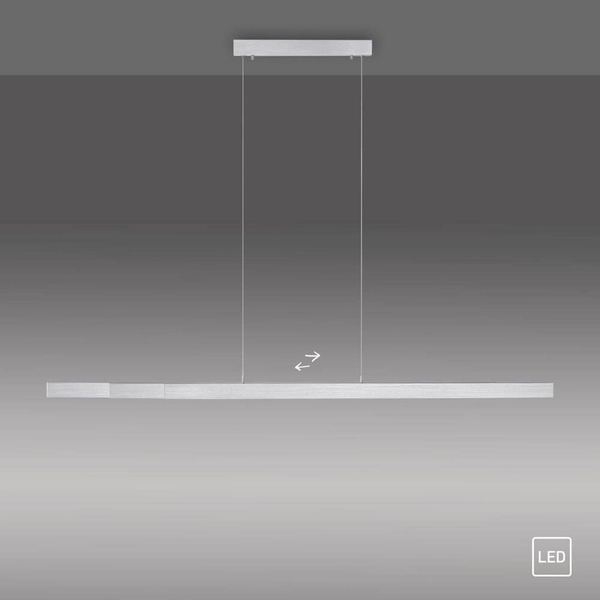 Wisząca lampa liniowa Luzi do salonu LED 13W 3000K aluminium