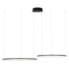 Wisząca czarna lampa pierścienie LED 75W 3000K podwójna nad wyspę ringowa SLD/000027/3000/B/L
