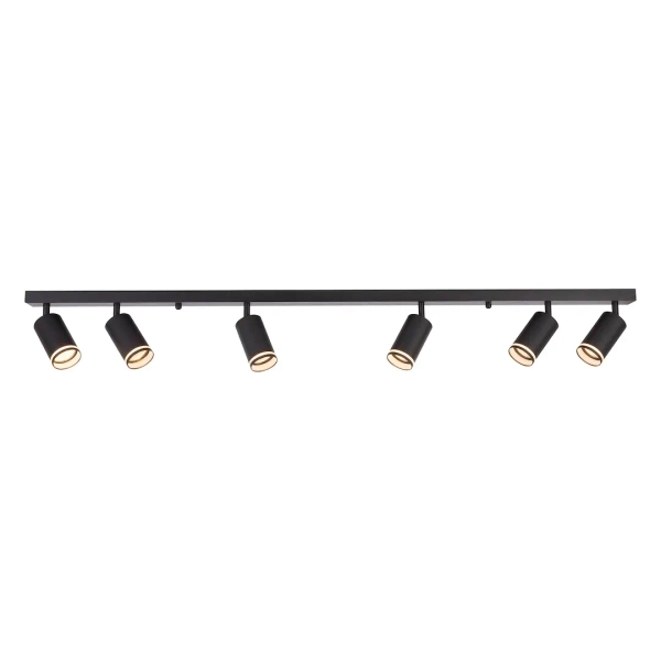 Podłużna lampa natynkowa Pipe Ring Spot ML2075 na listwie czarny
