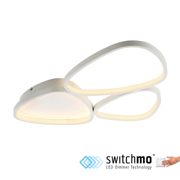 Nasufitowa lampa Pebbles 14049-16 LED 26,5W 3000K nieregularna biała