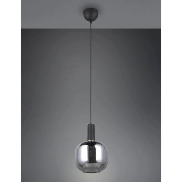 Przydymiona lampa wisząca DIVA 319800132 Trio do kuchni przydymiony czarny