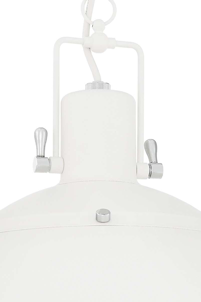 Wisząca LAMPA industrialna NAUTILIUS L 10266101 Kaspa metalowa OPRAWA na łańcuchu ZWIS okrągły biały