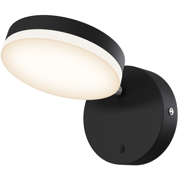 Kinkiet ścienny Fad MOD070WL-L8B3K LED 6W 3000K obracany czarny