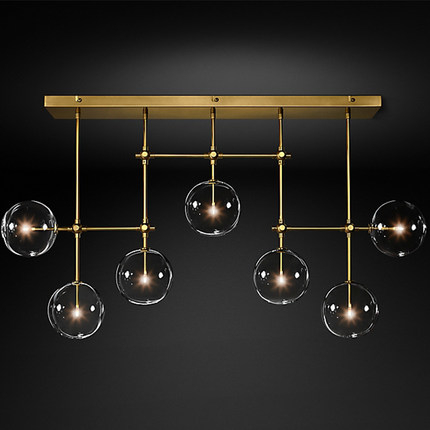 Modernistyczna lampa wisząca CGORBITLIN molekuły złote