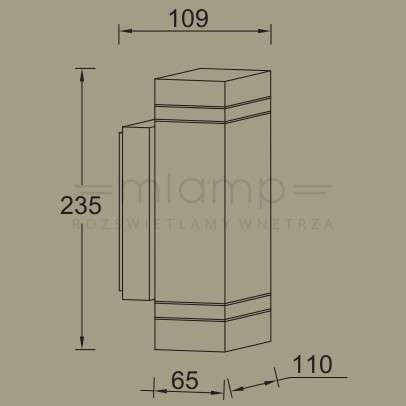 Ścienna LAMPA zewnętrzna FOCUS 5605013118 Lutec prostokątna OPRAWA kinkiet LED 8W 4000K metalowy IP44 szary