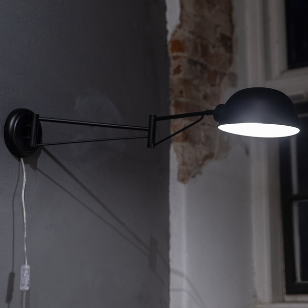 Lampa ścienna Portland 108587 Markslojd metalowa oprawa regulowana czarna
