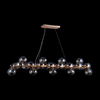 LAMPA wisząca DALLAS MOD547PL-25G Maytoni modernistyczna LAMPA szklany ZWIS molekuły kule balls złote bursztynowe