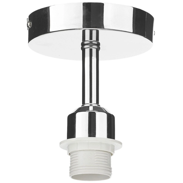 Sufitowa lampa abażurowa Aisha SF0150+AIS6503 Dar Lighting okrągła chrom różowa