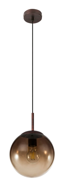 Wisząca lampa Varus 15865 kulista ball brąz bursztynowa