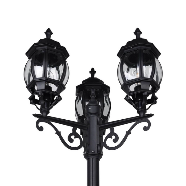 Potrójna latarnia zewnętrzna Elvo 406960332 loftowa IP23 czarna