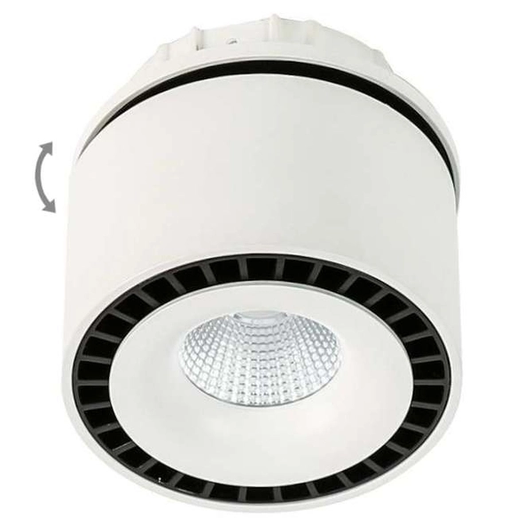 Sufitowa LAMPA regulowana SEVILLA ROUND CEILING SL7560/28W 4000K WH+BL Italux metalowa OPRAWA spot LED 28W tuba biała