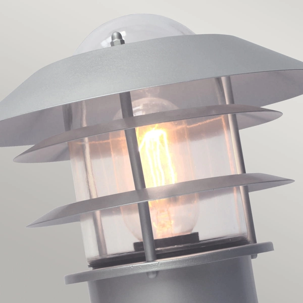 Latarenka stojąca HELSINGOR-PED Elstead grzybek do ogrodu srebrny