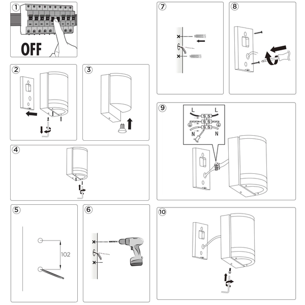 Zewnętrzna LAMPA ścienna FOCUS 5604101118 Lutec metalowa OPRAWA elewacyjny kinkiet tuba IP44 szara