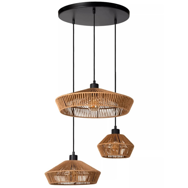 Ekologiczna lampa wisząca Yunkai drewniana kaskada nad stół