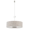 Abażurowa wisząca lampa CEDRO 11666 tkaninowa beżowa