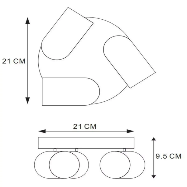 Lampa sufitowa z regulacją PUNCH 13958/13/31 Lucide potrójna biały