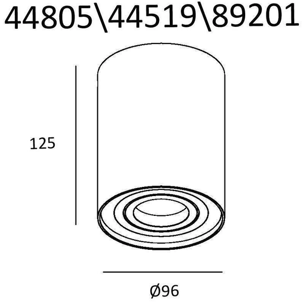 Metalowy downlight do salonu Rondoo 89201-N Zumaline okrągłe oczko czarne