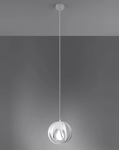 Wisząca lampa kuchenna SL.1083 biała kula nad wyspę