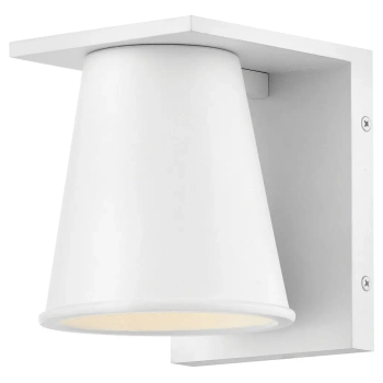 Minimalistyczna lampa na ścianę Hans HK-HANS-S-WHT stożek IP44 biała