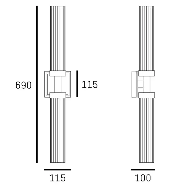 Kinkiet ścienny retro QUINCY mosiężny szklany metalowy E27 2-punktowy góra-dół W02897BR