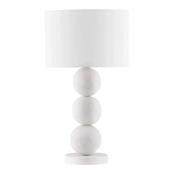 Lampka nocna z abażurem CELVIRO LE45306 kule papierowe z tkaniny biały