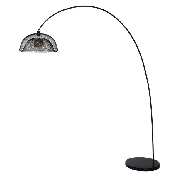 Łukowa lampa podłogowa MESH 30773/01/30 Lucide do czytania czarny