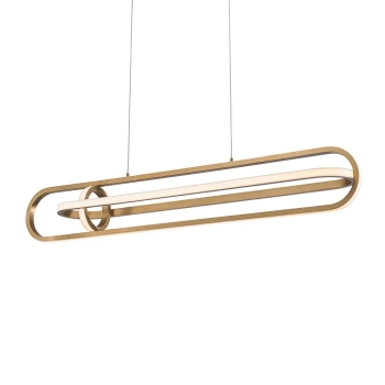 Wisząca lampa owalna Demark QN-DEMARK-LP-BG LED 58W 3000K nad stół złoty