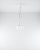 LAMPA wisząca SL.0570 pająk OPRAWKA zwis industrialny biały