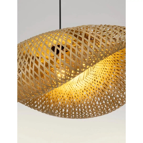 Ekologiczna lampa wisząca NULVERO LE45365 z bambusa naturalna
