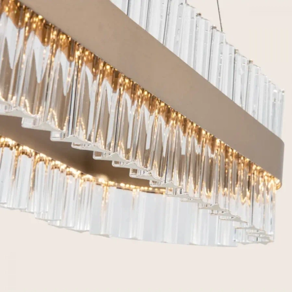 Lampa wisząca kryształowa 22041 LED 68W 3000K nad stół crystals złoty