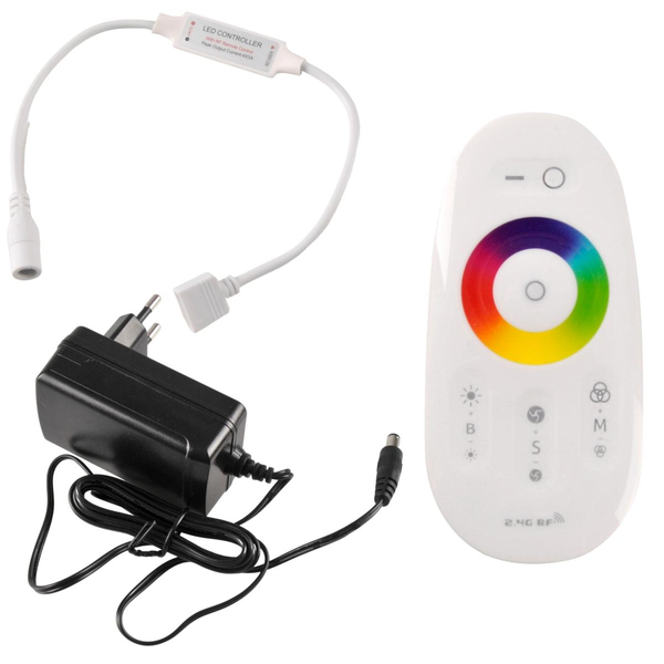Taśma LED sterownik zasilacz pilot zestaw 319289 34W 5m biała
