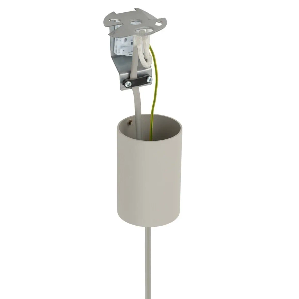 Tkaninowa lampa wisząca CEDRO 11665 z abażurem beżowa