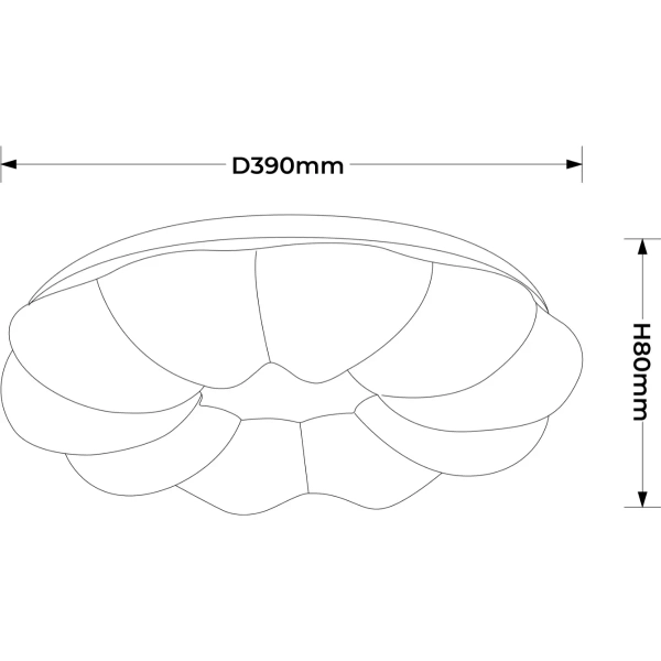 Designerski plafon Ariva LP-8321/1C-40 WH LED 23W 4000K biały złoty