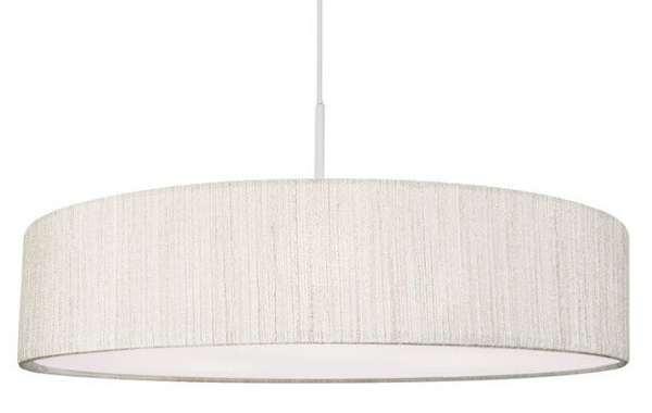 Biała lampa wisząca Turda 8945 abażurowy zwis pokojowy nowoczesny