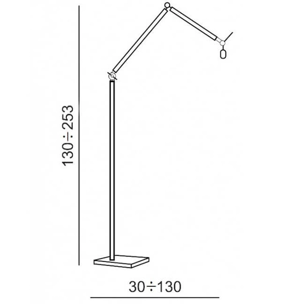 Podłogowa lampa stojąca Zyta AZ4193+AZ2602 Azzardo do sypialni czarna biała