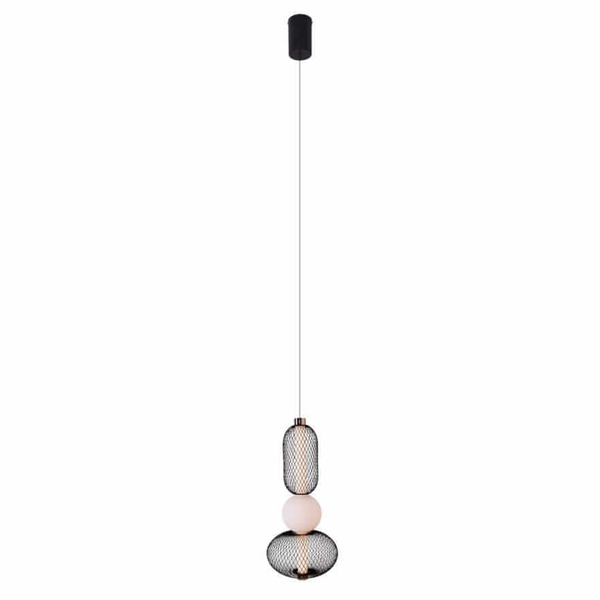 Lampa wisząca Bora P0591 LED 10W 3000K szklana czarna