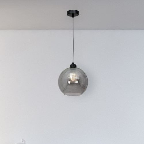 Skandynawska LAMPA wisząca SOFIA MLP6577 Milagro loftowa OPRAWA szklana kula zwis czarny przydymiony