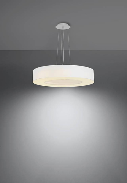 LAMPA wisząca SL.0749 abażurowa OPRAWA zwis okrągły biały
