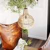 Kulista lampa wisząca Granada rattanowy zwis boho nad stół