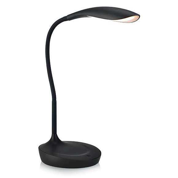 Stojąca LAMPA stołowa SWAN 106094 Markslojd biurkowa LAMPKA gabinetowa LED 4,6W 3000K z wbudowanym portem USB czarna