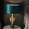 Stołowa lampa ringi L&-195221 Light& z abażurem morskim złota