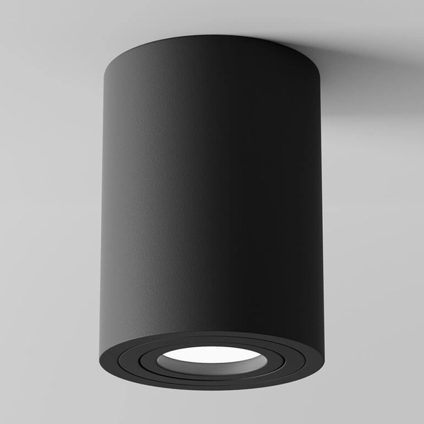 Okrągła oprawa sufitowa Atom C016CL-01B tuba czarna