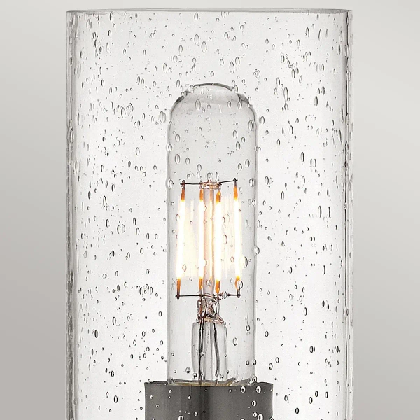 Loftowy kinkiet do salonu Collier HK-COLLIER1-BX szklany czarny