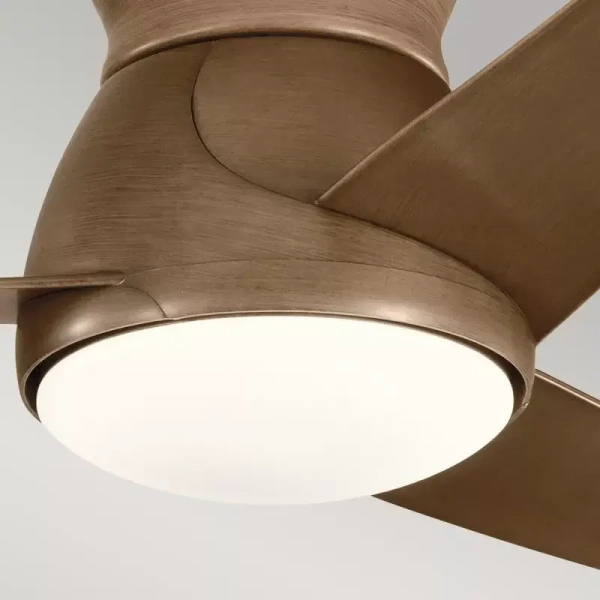 Lampa LED z wiatrakiem Eris brązowa KLF-ERIS-60-WN 12W 4000K IP44 na werandę