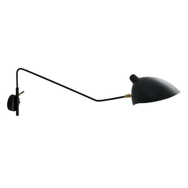 Kinkiet LAMPA ścienna DAVIS MBE0013/1 Italux metalowa OPRAWA na wysięgniku czarna